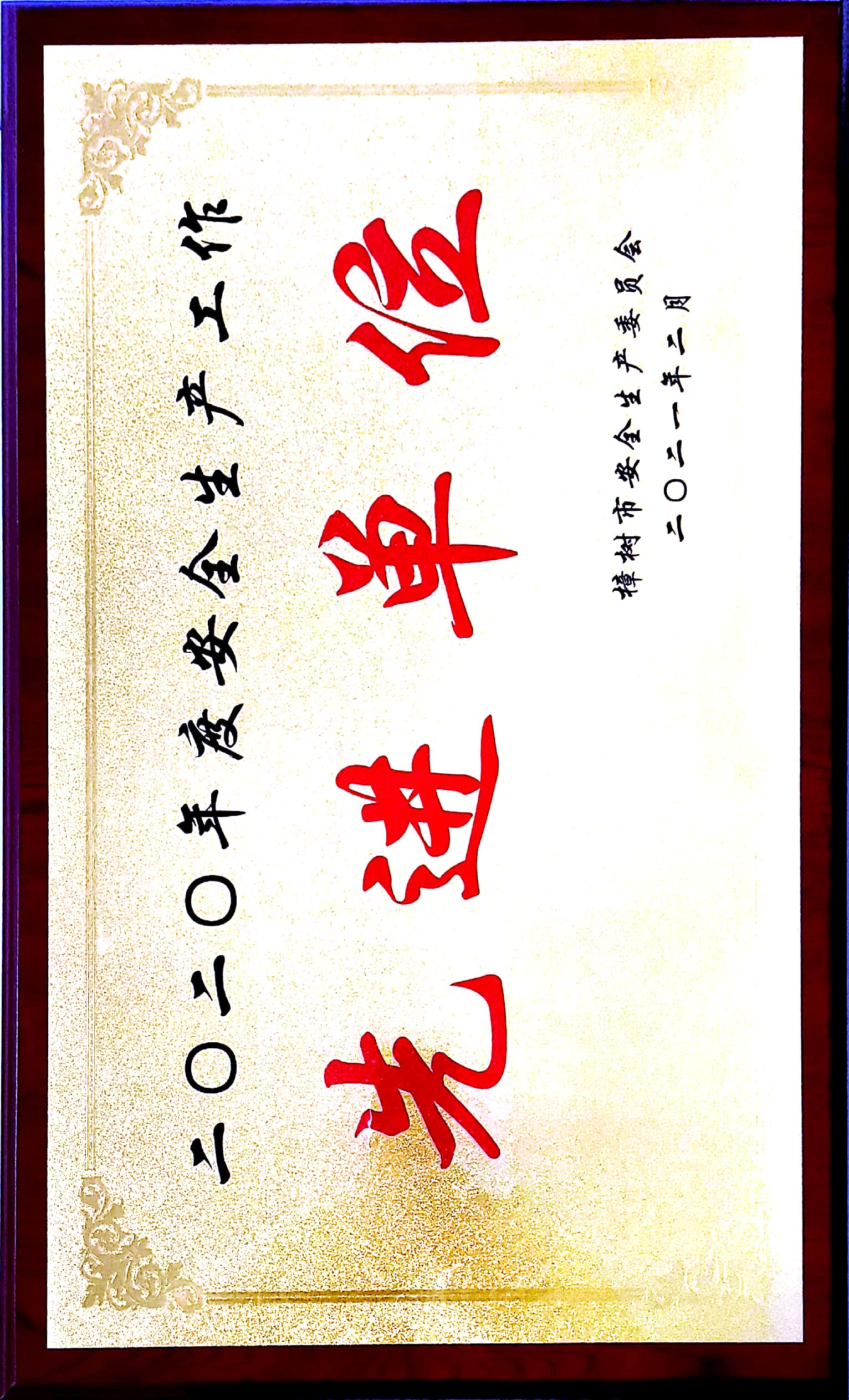 2020年度安全生產(chǎn)工作 先進單位